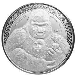 2023 Congo Silverback Gorilla 1oz Silver Coin