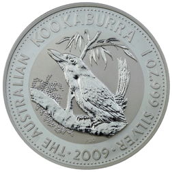 Pre-Owned 2009 Australian Kookaburra (1992 Design) 1oz Silver Coin - VAT Free
