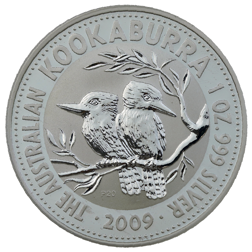 Pre-Owned 2009 Australian Kookaburra (1994 Design) 1oz Silver Coin - VAT Free