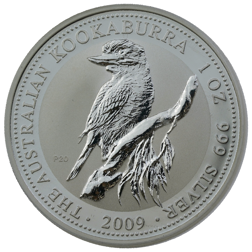 Pre-Owned 2009 Australian Kookaburra (1995 Design) 1oz Silver Coin - VAT Free