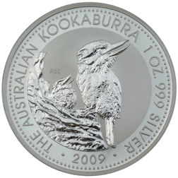 Pre-Owned 2009 Australian Kookaburra (1997 Design) 1oz Silver Coin - VAT Free