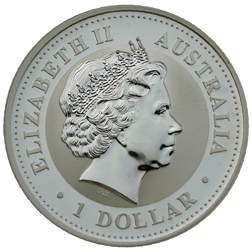 Pre-Owned 2009 Australian Kookaburra (1998 Design) 1oz Silver Coin - VAT Free