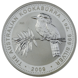 Pre-Owned 2009 Australian Kookaburra (2000 Design) 1oz Silver Coin - VAT Free