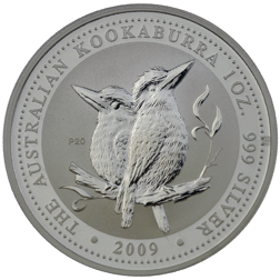 Pre-Owned 2009 Australian Kookaburra (2001 Design) 1oz Silver Coin - VAT Free