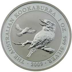 Pre-Owned 2009 Australian Kookaburra (2004 Design) 1oz Silver Coin - VAT Free