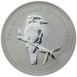 Pre-Owned 2009 Australian Kookaburra (2005 Design) 1oz Silver Coin - VAT Free