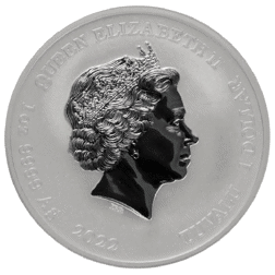 Pre-Owned 2022 Tuvalu James Bond 007 Black Colourised 1oz Silver Coin - VAT Free