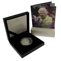 Pre-Owned UK 2021 95th Birthday of Queen Elizabeth II £5 Proof Piedfort Silver Coin - VAT Free