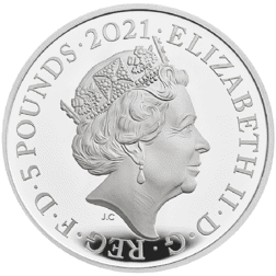 Pre-Owned UK 2021 95th Birthday of Queen Elizabeth II £5 Proof Piedfort Silver Coin - VAT Free