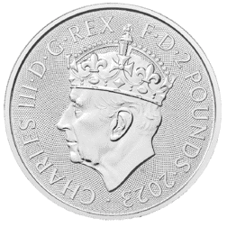 Pre-Owned 2023 UK King Charles III Coronation 1oz Silver Coin - VAT Free