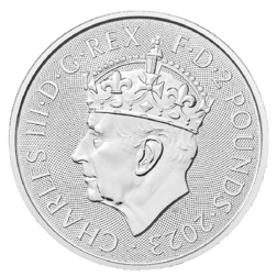 Pre-Owned 2023 UK King Charles III Coronation Britannia 1oz Silver Coin - VAT Free