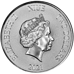 2021 Niue Robin Hood 1oz Silver Coin