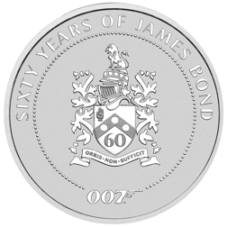2022 Tuvalu James Bond 60th Anniversary Crest 1oz Silver Coin