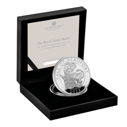 Pre-Owned 2023 UK Tudor Beasts 'Yale of Beaufort' 1oz Proof Silver Coin - VAT Free