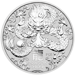 2024 Australian Lunar Dragon 2oz Silver Coin