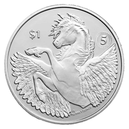 Pre-Owned 2022 British Virgin Islands Pegasus Reverse Cameo 1oz Silver Coin - VAT Free
