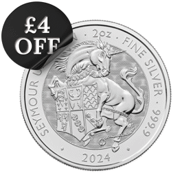 2024 UK Tudor Beasts Seymour Unicorn 2oz Silver Coin