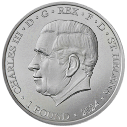 2024 St Helena Faerie Queene Una and The Lion 1oz Silver Coin