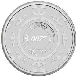 2023 Tuvalu James Bond Casino Royale Chip 1oz Silver Coin