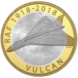 Pre-Owned 2018 UK RAF Centenary Vulcan £2 Piedfort Proof Silver Coin - VAT Free