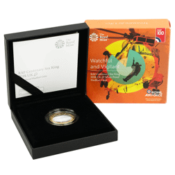 Pre-Owned 2018 UK RAF Centenary Sea King £2 Piedfort Proof Silver Coin - VAT Free