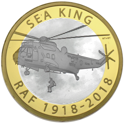 Pre-Owned 2018 UK RAF Centenary Sea King £2 Piedfort Proof Silver Coin - VAT Free