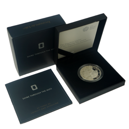 Pre-Owned 2017 UK Sapphire Jubilee of Her Majesty £5 Piedfort Proof Silver Coin - VAT Free