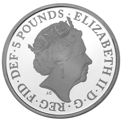 Pre-Owned 2018 UK 65th Anniversary Coronation £5 Piedfort Proof Silver Coin - VAT Free