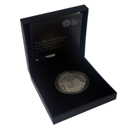 Pre-Owned 2014 Alderney George I Coronation 300th Anniversary £5 Silver Proof Coin - Missing Outer Box - VAT Free