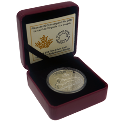 Pre-Owned 2014 Canadian White-Tailed Deer: Mates 1oz Proof Silver Coin - Missing Outer Box - VAT Free