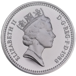 Pre-Owned 1988 UK £1 Proof Design Silver Coin - VAT Free