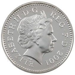 Pre-Owned 2001 UK £1 Proof Design Silver Coin - VAT Free