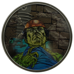 Pre-Owned 2018 Cook Islands Frankenstein Colourised 1oz Silver Coin - VAT Free