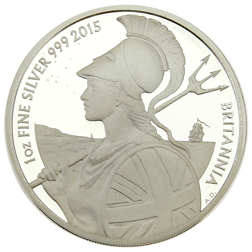 Pre-Owned 2015 UK Britannia 1oz Proof Silver Coin - Missing Outer Box - VAT Free
