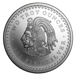 Pre-Owned Aztec Calendar 2oz Silver Round