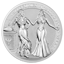Pre-Owned 2020 Germania Allegories: Italia and Germania 1oz Silver Coin
