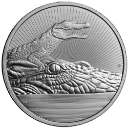 Pre-Owned 2019 Australian Crocodile 2oz Silver Coin - VAT Free