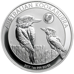 Pre-Owned 2017 Australian Kookaburra Rooster Privy Mark 1oz Silver Coin - VAT Free