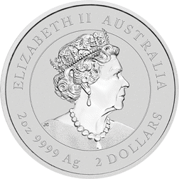 Pre-Owned 2023 Australian Lunar Rabbit 2oz Silver Coin - VAT Free