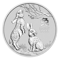 Pre-Owned 2023 Australian Lunar Rabbit 5oz Silver Coin - VAT Free