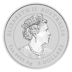 Pre-Owned 2023 Australian Lunar Rabbit 5oz Silver Coin - VAT Free