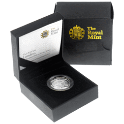 Pre-Owned 2010 UK Capital Cities: London £1 Piedfort Proof Silver Coin - VAT Free