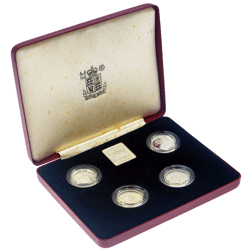 Pre-Owned 1984-1987 UK £1 Proof Design Silver 4-Coin Collection - VAT Free