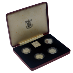 Pre-Owned 1984-1987 UK £1 Proof Design Silver 4-Coin Collection - VAT Free