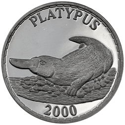 Pre-Owned 2000 Australian Wildlife Platypus 1oz Silver Round
