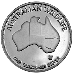 Pre-Owned 2000 Australian Wildlife Platypus 1oz Silver Round