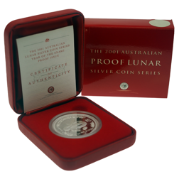 Pre-Owned 2001 Australian Lunar Snake 1oz Proof Silver Coin - VAT Free