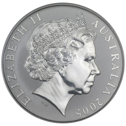 Pre-Owned 2005 Royal Australian Mint Kangaroo 1oz Silver Coin - Carded - VAT Free