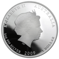 Pre-Owned 2009 Australian Lunar Ox Series II 1oz Proof Silver Coin - VAT Free