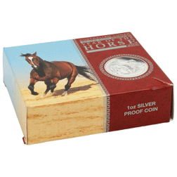 Pre-Owned 2014 Australian Lunar Horse 1oz Proof Silver Coin - VAT Free